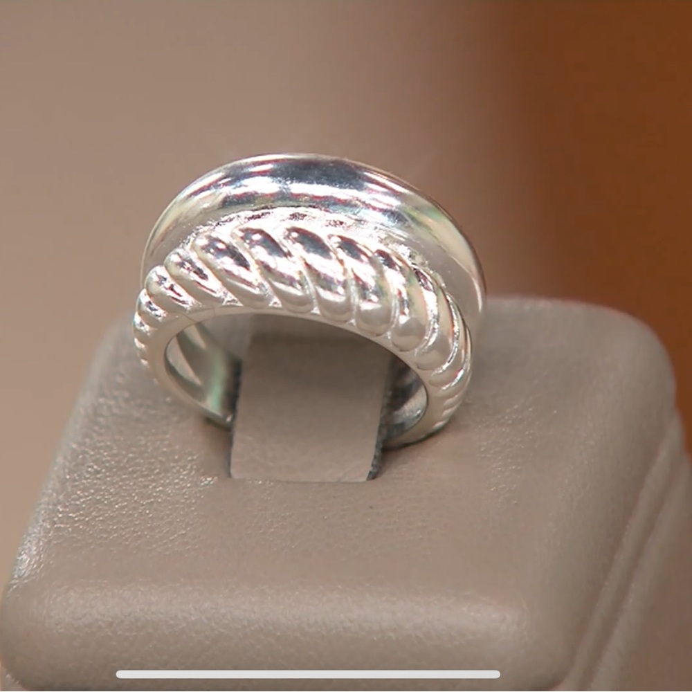 UltraFine 950 Silver Double Ring, Sterling Silver